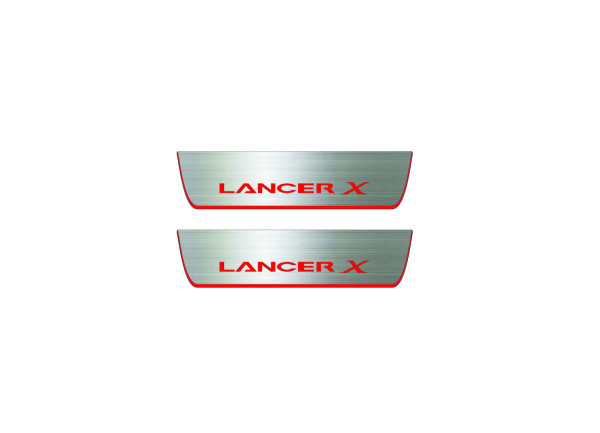 Door sills for Mitsubishi Lancer X 2007-2017 (rear doors) Door sills for Mitsubishi Lancer X 2007-2017 (rear doors)
