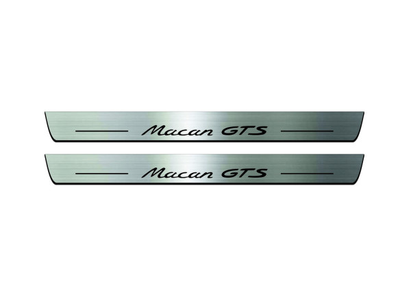 Door sills for Porsche Macan I 2014-2024 with logo Macan GTS (front doors) Door sills for Porsche Macan I 2014-2024 with logo Macan GTS (front doors)