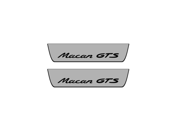 Door sills for Porsche Macan I 2014-2024 with logo Macan GTS (rear doors)