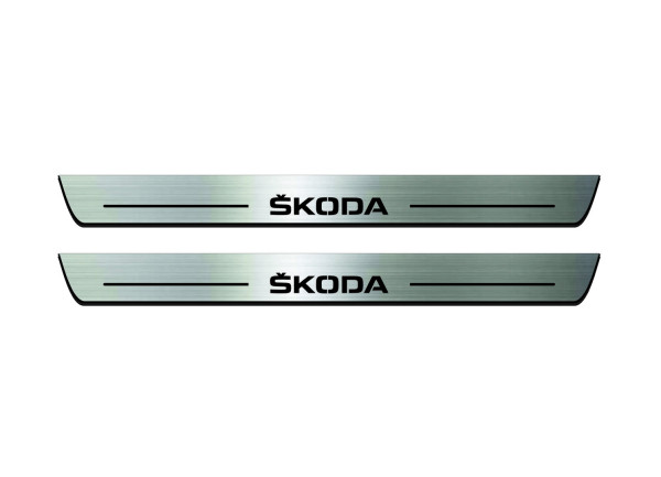 Door sills for Skoda Octavia III (A7) 2013-2020 with logo Skoda (front doors) Door sills for Skoda Octavia III (A7) 2013-2020 with logo Skoda (front doors)