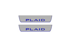 Door sills for Tesla Model 3 2017+ with logo Plaid (rear doors)