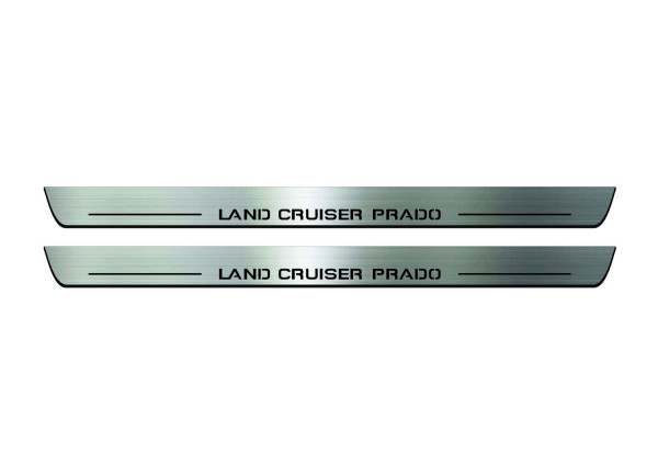 Door sills for Toyota Prado 120 2002-2009 with logo Land Cruiser Prado (front doors) Door sills for Toyota Prado 120 2002-2009 with logo Land Cruiser Prado (front doors)