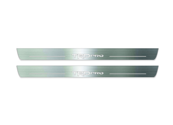 Door sills for Toyota Tundra III 2014-2021 with logo TRDpro (rear doors) crew max Door sills for Toyota Tundra III 2014-2021 with logo TRDpro (rear doors) crew max