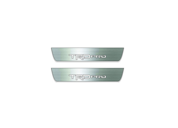 Door sills for Toyota Tundra III 2014-2021 with logo TRDpro (rear doors) double cab Door sills for Toyota Tundra III 2014-2021 with logo TRDpro (rear doors) double cab