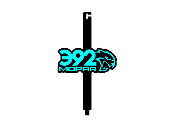 Hood prop with logo 392 Mopar Hellcat Hood prop with logo 392 Mopar Hellcat