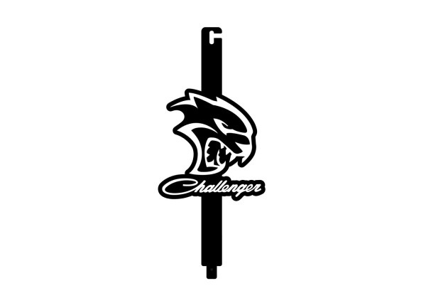 Hood prop with logo Hellcat Challenger
