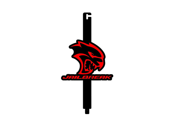 Hood prop with logo Hellcat Jailbreak