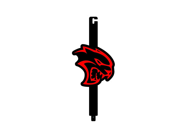 Hood prop with logo Hellcat (type 1) Hood prop with logo Hellcat (type 1)