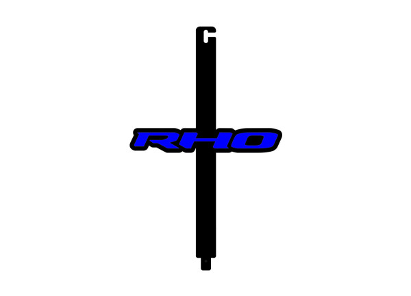Hood prop with logo RHO Hood prop with logo RHO