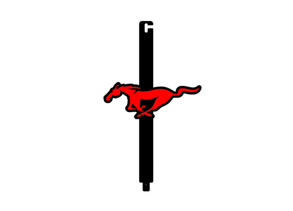 Hood prop with logo Mustang Horse (type 1) Hood prop with logo Mustang Horse (type 1)