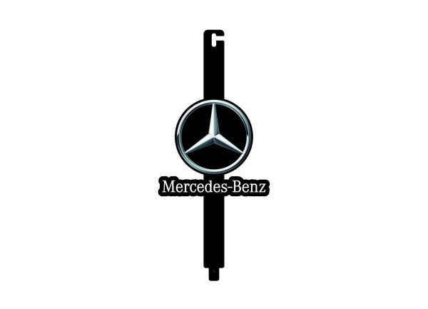Hood prop with logo Mercedes-Benz