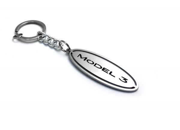 Keychain Tesla Model 3 - (type ELLIPSE)