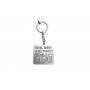 Keychain "Real Men use three pedals" - (type STEEL)