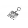 Keychain "Real Men use three pedals" - (type STEEL)