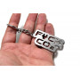Keychain F*CK CO2 - (type STEEL)