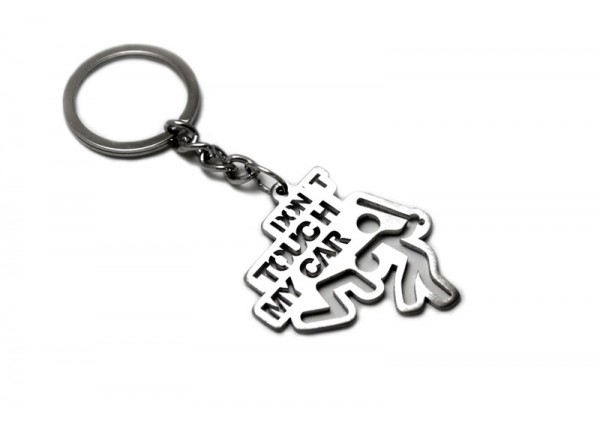 Keychain "Don't Touch My Car"  - (type STEEL)