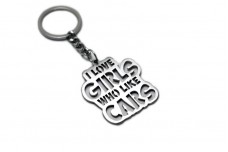 Keychain "I Love Girls who Like Cars" - (type STEEL) Keychain "I Love Girls who Like Cars" - (type STEEL)