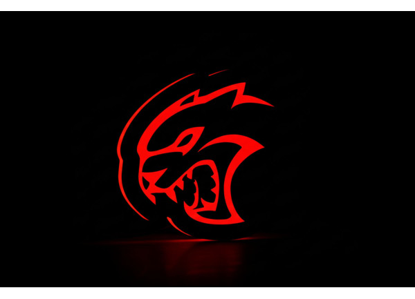 Led Badge with logo Hellcat Head