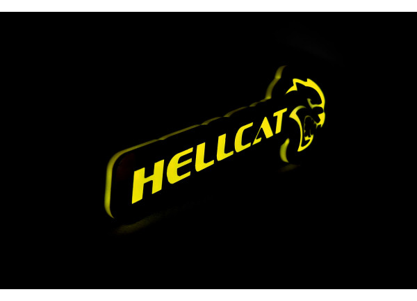 Led Badge with logo Hellcat + logo Hellcat