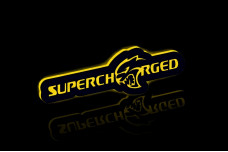 Led Badge with logo Supercharged + Hellcat