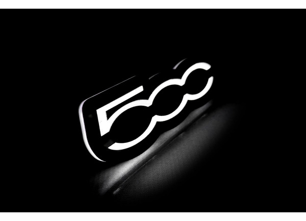 Led Badge with logo Fiat 500