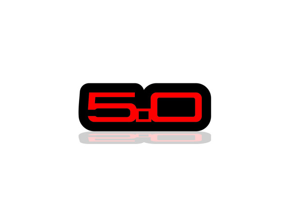 Led Badge with logo Mustang 5.0 (type 3)