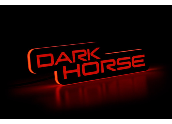 Led Badge with logo Mustang Dark Horse (type 2)