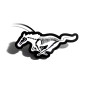 Led Badge with logo Mustang Horse Skeleton