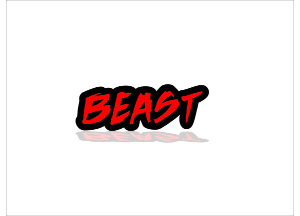 Led Badge with logo Beast