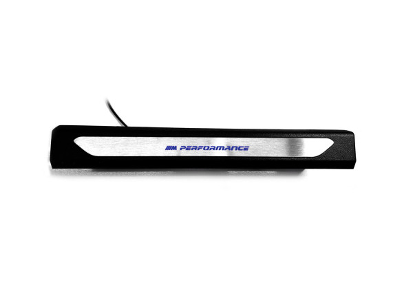 Led door sills BMW X5 G05 2019-2026 with logo ///M Performance type OEM (front doors) Led door sills BMW X5 G05 2019-2026 with logo ///M Performance type OEM (front doors)