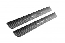 Plastic door sills for Jeep Grand Cherokee IV 2010-2021 with logo SRT - (type CARBON)