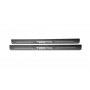 Plastic door sills for Toyota Tundra III 2014-2021 (CrewMax) with logo TRDpro - (type CARBON)