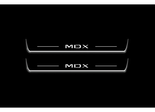 Led door sills Acura MDX IV 2021+ with logo MDX (front doors)