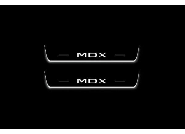 Led door sills Acura MDX IV 2021+ with logo MDX (rear doors)