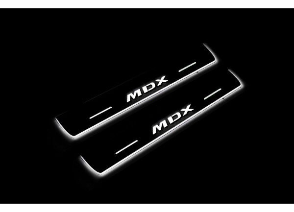 Led door sills Acura MDX II 2006-2013 logo MDX (rear doors)