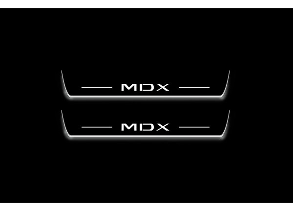 Led door sills Acura MDX III 2013-2021 logo MDX (front doors)