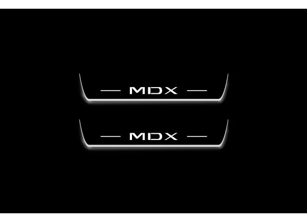 Led door sills Acura MDX III 2013-2021 logo MDX (rear doors)