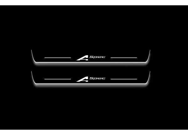 Led door sills Acura RDX III 2018+ with logo A-Spec (front doors) Led door sills Acura RDX III 2018+ with logo A-Spec (front doors)