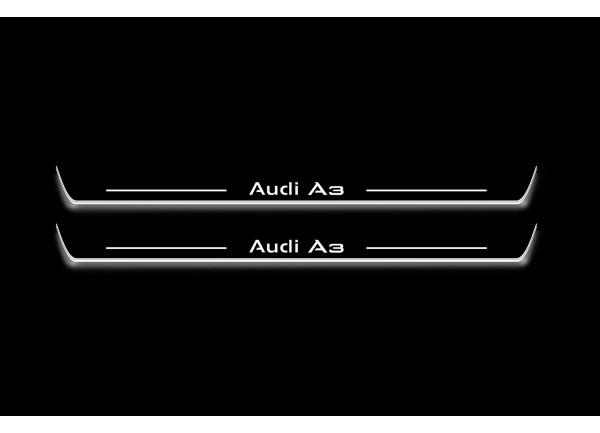 Led door sills Audi A3 8V 2012-2020 with logo Audi A3 (front doors)