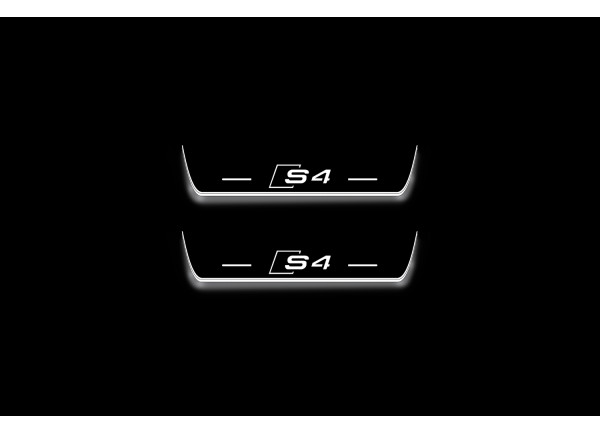 Led door sills Audi A4 B8 2007-2016 with logo S4 (rear doors)