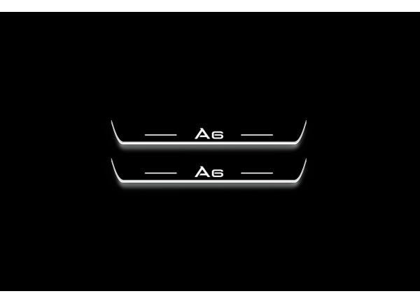 Led door sills Audi A6 C8 2018+ (rear doors) Led door sills Audi A6 C8 2018+ (rear doors)