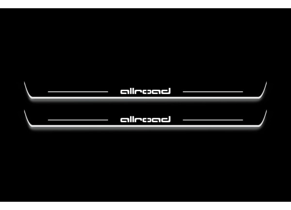 Led door sills Audi A6 C8 2018+ with logo Allroad (front doors) Led door sills Audi A6 C8 2018+ with logo Allroad (front doors)