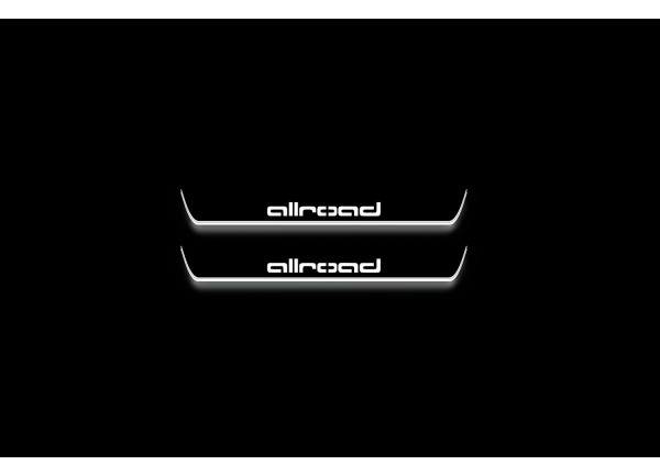 Led door sills Audi A6 C8 2018+ with logo Allroad (rear doors) Led door sills Audi A6 C8 2018+ with logo Allroad (rear doors)