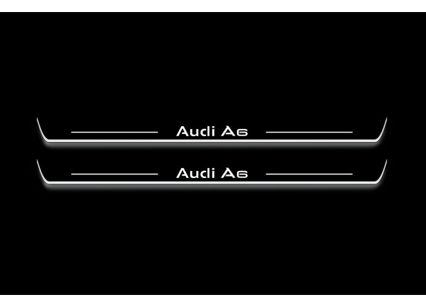 Led door sills Audi A6 C8 2018+ with logo Audi A6 (front doors) Led door sills Audi A6 C8 2018+ with logo Audi A6 (front doors)