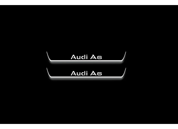 Led door sills Audi A6 C8 2018+ with logo Audi A6 (rear doors) Led door sills Audi A6 C8 2018+ with logo Audi A6 (rear doors)