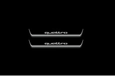 Led door sills Audi A6 C8 2018+ with logo Quattro (rear doors) Led door sills Audi A6 C8 2018+ with logo Quattro (rear doors)
