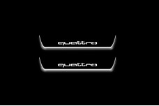 Led door sills Audi A6 C7 2011-2018 with logo Quattro (rear doors)