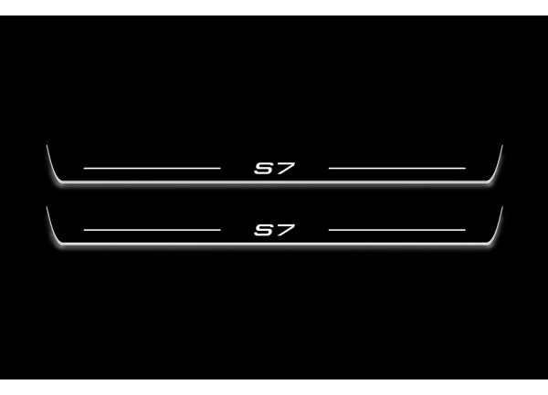 Led door sills Audi A7 I 2010-2018 with logo S7 (front doors)
