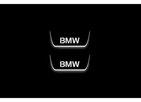Led door sills BMW 3 G20 2019+ with logo BMW (rear doors)