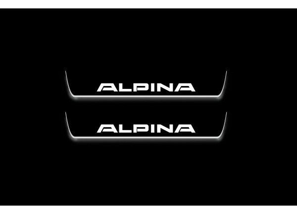 Led door sills BMW 5 E34 1987-1996 with logo Alpina (rear doors)
